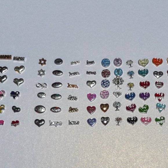 💟 - 350pcs Floating Locket Charms Assorted Mix - Picture 11 of 16